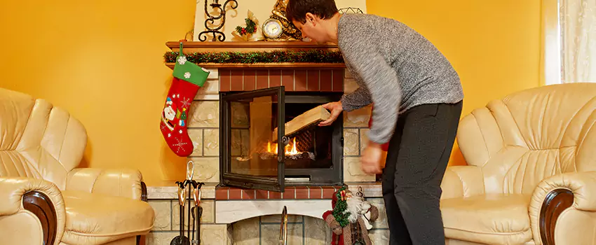 Rusted Metal Fireplace Restoration in Sugar Hill, Georgia